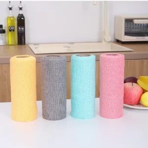 Kitchen Cleaning Cloth Roll Disposable Kitchen Towels Super Absorbent Non Stick Oil Tear Off Dish Towels for Kitchen