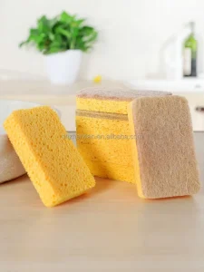 Kitchen Cleaning Coconut Brown Cellulose Sponge Natural Biodegradable Sword Numbness Pulp Cotton