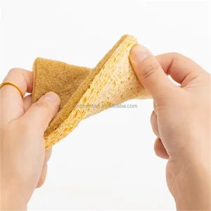 Kitchen Cleaning Coconut Brown Cellulose Sponge Natural Biodegradable Sword Numbness Pulp Cotton