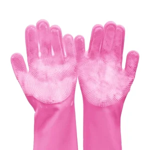 Kitchen Cleaning Dish Washing Silicone Glove Household Dishwashing Exfoliating Brush Gloves