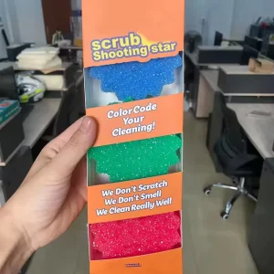 Kitchen Cleaning Sponge Scrubber Temperature Sensitive Materials Foam Sponge Abrasive Scouring Pad Dishwashing Helper