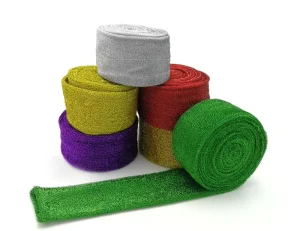 Kitchen Cleaning Sponge Sliver and Gold Scouring Pads Raw Material Scrubber Cloth Rolls