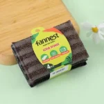 Kitchen Cleaning Sponge with Steel Wool Brush Pot Scrubbing and Dish Washing Rectangle Scouring Pad