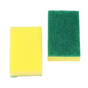 Kitchen Cleaning Sponges and Scouring Scrubber Pads Cellulose Biodegradable Green Pad for Dishes and Pots