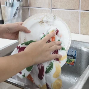 Kitchen Cleaning Tea Towels Set Terry Towel Custom Design Printing 100% Cotton Kitchen Tea Towel
