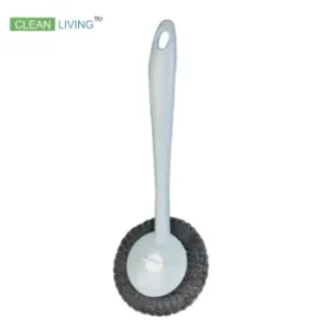 Kitchen Cleaning Tools Pot Dish Brush Stainless Steel Scourer With Handle