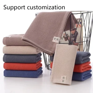 Kitchen Cotton Square Towel Eco-Friendly Absorbent Oil-Staining Removing Honeycomb Woven Dish Cloth Tea Towel Customized