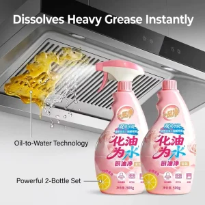 Kitchen Degreaser Spray Set Powerful Oil Stain Remover for Range Hood Private Label 500ml*2