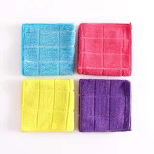Kitchen Dish Cloths Ultra Soft Waffle Weave Plaid Towels Quick Drying Washcloths and Rags for Cleaning
