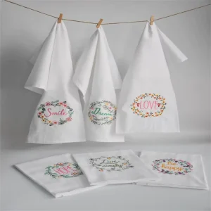 Kitchen Dish Towels Handmade Cotton Tea Towels for Baking