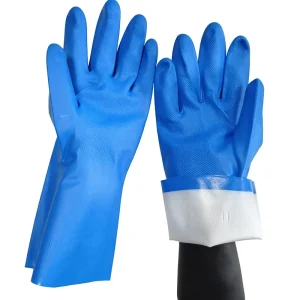 Kitchen Dish Washing Nitrile Gloves Comfortable Medium Thickness Extended Waterproof Household Cleaning Use Work Gloves