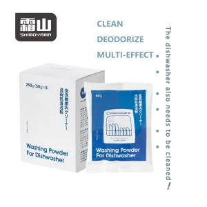 Kitchen Dishwasher Cleaner Powder Pack of 5*50g for Kitchen Dishwasher Powerful Cleaning