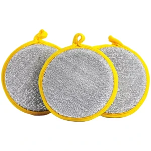 Kitchen Dishwashing Sponge Double sided Sponge Pot Scrubbing Tool Household Cleaning Cloth Non stick Dishwashing Cloth Scouring
