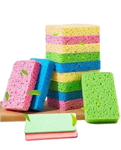 Kitchen Dishwashing Sponge Rectangle Wood Pulp Cellulose Multi-Functional Cleaning Rubber Sponge Sponges Scouring Pads
