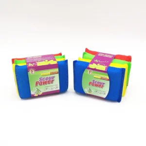 Kitchen Essential Dish Washing Non-abrasive Green Sponge Scouring Pads