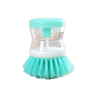 Kitchen Gadgets 3pcs Eco Friendly Durable Plastic Kitchen Soap Dispensing Dish Scrubber Cleaning Brush