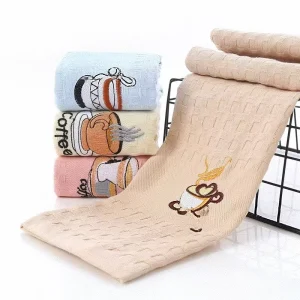 Kitchen Hand Towels Set Highly Absorbent Cotton Waffle Weave Checkered Pattern Tea Towel