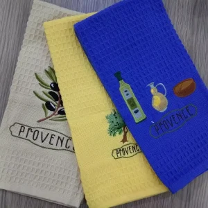 Kitchen Hand Towels Set Highly Absorbent Cotton Waffle Weave Tea Towel