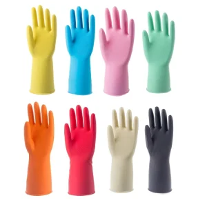 Kitchen Household Working Latex Non Slip Powder Free Gardening Glove Washing Cleaning Work Cleaning Hotel Rubber Gloves