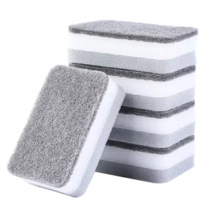 Kitchen Housework Sponges Scouring Pads Cleaning Dishes Washing Double sided Sponge Brush