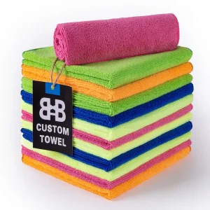 Kitchen Light Weight Good Water Absorption Towel Microfiber Custom Size Multi Color Household Kitchen Cleaning Towel