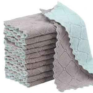 Kitchen Non-stick Oil Washing Cloth Coral Velvet Dish Cloth High-efficiency Tableware Household Cleaning Towel