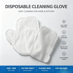 Kitchen Products Anti Stat Reusable Eco Friendly PP Outer Polyester Medium Thickness Non woven Home Cleaning Gloves