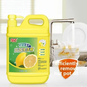 Kitchen Special 1kg Cold Water Compatible Gentle Hand Care Lemon Scented De-Oiling Odor-Removing Dishwashing Detergent