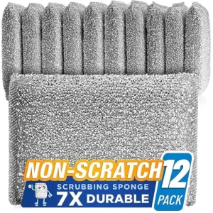 Kitchen Square Heavy Duty Non Scratch Sustainable Scrubbing Sponge Multi Surface Non Metal Dish Scouring Pad Fast Cleaning