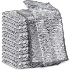 Kitchen Supplies Nylon Wire Dishcloth Multifunctional Non-Scratch Eco-Friendly Water Absorbent Multipurpose for Dishes