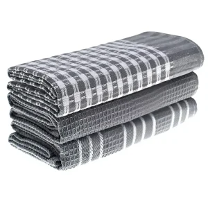 Kitchen Tea Towel Set Custom made Woven Quick Dry 100% Cotton Eco Friendly Chevron Dish Towel & Table Napkin