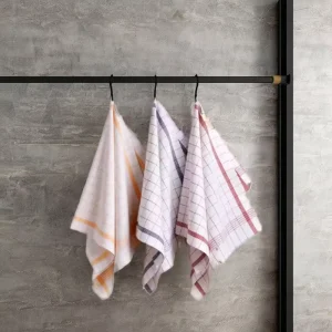 Kitchen Towel Custom Plain Woven Cotton Tea Towels Dish Towel Set Reusable Cleaning Cloth