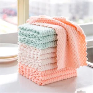Kitchen Towel Microfiber Dishcloth Household Cleaning Dish Cloth Torchon Non Stick Oil Washcloth Rags 16*27cm