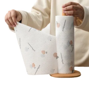 Kitchen Towel Set Custom logo and Pattern Wet and Dry Kitchen Towel Non woven Clean Non oil Thickened Paper Towels