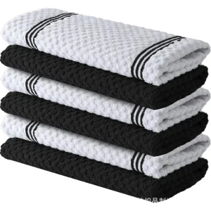 Kitchen Towel Soft Absorbent Pure Cotton Waffle Weave Square Non shedding