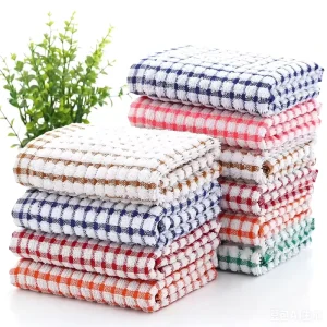 Kitchen Towels Cotton Solid Pattern Weave Customizable Soft Kitchen Cloth Home Use Kitchen Towels