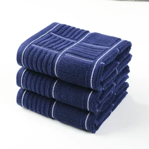 Kitchen Towels Cotton With High Absorbent Thick Dish Towels 16×26 Inches Dishcloths 3 Colors Pack of 3