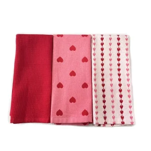Kitchen Towels Customized Printed Funny Heart Towels Polyester Cotton Cooking Cleaning Towels