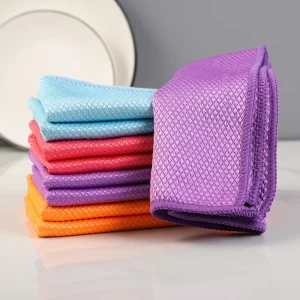Kitchen Towels Dishcloths Non stick Oil Thickened Table Cleaning Cloth Absorbent Scouring Pad Kitchen Rags Gadgets