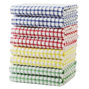 Kitchen Towels and Dishcloths Set Bulk Cotton Dish for Washing Dishes Rags Everyday Cooking Baking