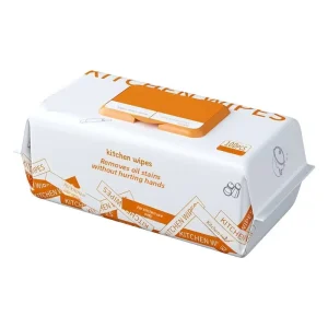 Kitchen Wipes 80 count Bulk Pack Powerful Grease removing Cleansing Soft Dedicated Disposable Wet Tissues Extra large