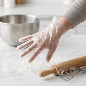 LDPE Disposable Gloves Food Handling Plastic Gloves for Food Factory and Catering Use