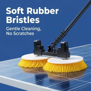 LGL-014 Photovoltaic Solar Panel Cleaner Water Spray Dust Cleaning Tool Long Handle Extensible Aluminum Alloy Brush