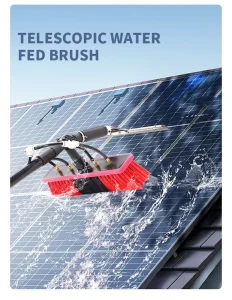 LJ Model 01 Telescopic Water Fed Brush for Solar Panel Cleaning Waterproof Nylon Bristle PP Plastic Long Handle
