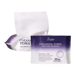LMLTOP Disposable 20pcs Non Woven Lint Free Cotton Towels Biodegradable Soft Clean Plain weave Bath Cleaning Towel Wipes SY454