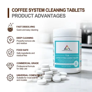 LUMENNATURALE Factory Custom 2g Eco Friendly Disposable Coffee Machine Cleaning Effervescent Tablets for Espresso Machines