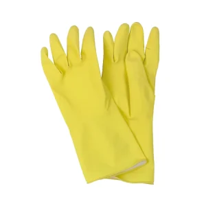 LX01070 Yellow Household Rubber Gloves Latex Safety Gloves