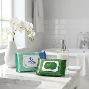 Langqiao Eco Friendly Moist Toilet Paper Plant Based Non scented No Harsh Additives Wipes for Residential
