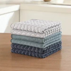 Large 30*30cm Inches Microfiber Dish Towels Scratch Free Lint Free Tea Towels Modern Multi Purpose Reusable for Kitchen