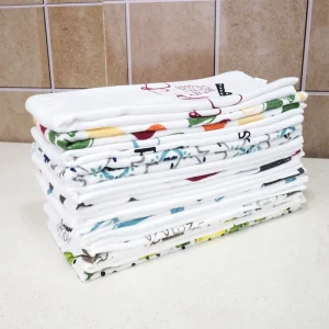 Large Size 100% Cotton Terry Embroidery Quick Dry Eco Friendly Reusable Dishtowel Kitchen Towel Cleaning Cloth